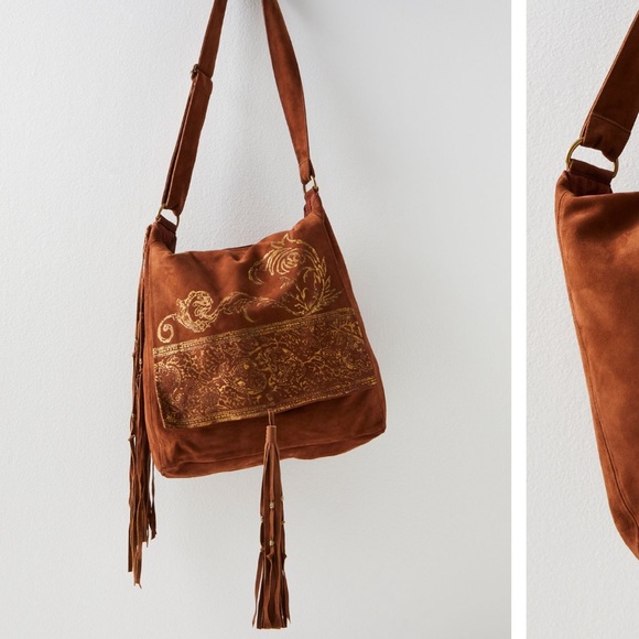 Free people brenda knight Migramo embellished lambskin shoulder messenger bag - Picture 1 of 16